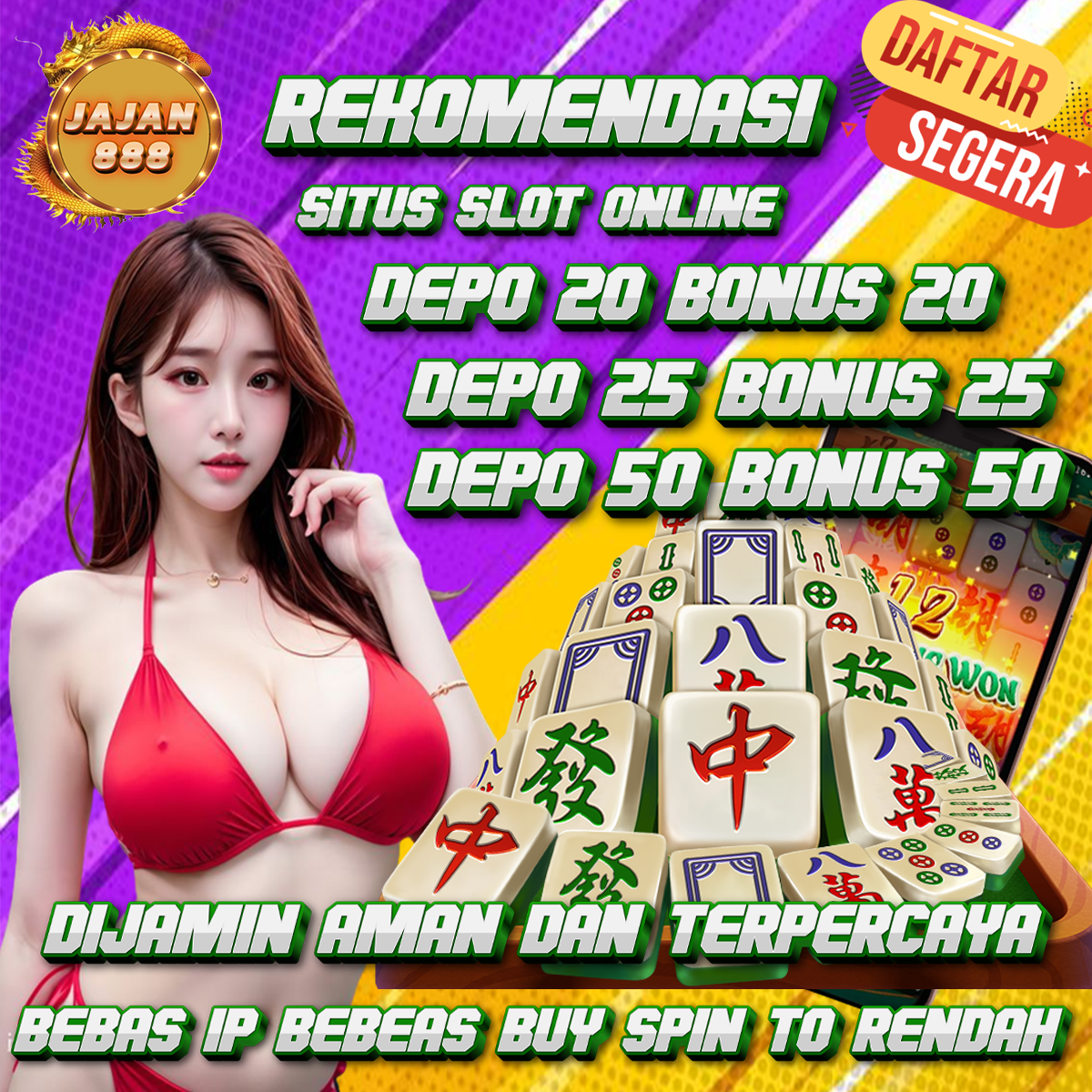 jajan888 situs rekomendasi slot depo 20 bonus 20 TO rendah